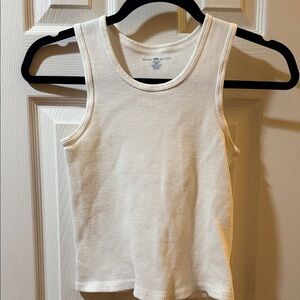 Brandy Melville White Waffle Knit Top